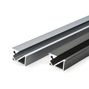 Cabinet Panel Light LED Aluminum Profile 45 Degree Angle Light Wardrobe Bookcase Lighting Extrusion Channel with Diffuser