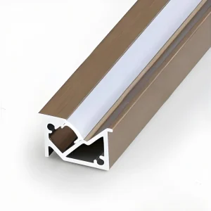 Cabinet Wardrobe 45 Degree Angle Light LED Aluminum Profile Extrusion Channel with Diffuser Bookcase Panel Light