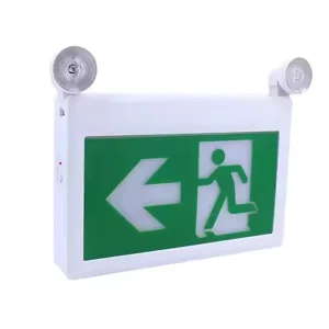 Canadian Maintained LED Exit Sign Combo With Emergency Twin Spot Light Fire Safety Led Emergency Light With Running Man