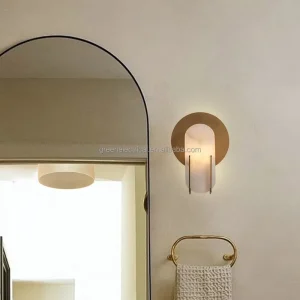 Candy Color Marble Shade LED Wall Lamp with Modern Design Customizable Options for Student Gifts and Home Decoration