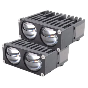 Car Accessories 20W 80W 2 Eyes Laser Lens Biled Projector Lens LED Headlights Car Head Grille Lights