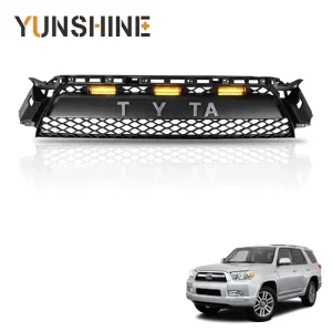 Car Front Bumper Grill Racing Grills Auto Parts Mesh Car Grille with Led Light for Toyota 4 Runner 4Runner
