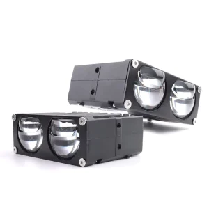 Car Led Grille Light Dual Lens Biled Projector Lens 3000K Car Grille Light