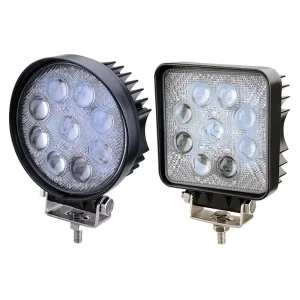 Car Led Spotlight Driving Light 4inch 27w Lens Round square IP67 Led Work Light for Car Truck 4X4 Luces Automotrices LED