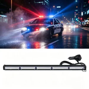 Car Off Road Warning Light Bar Grille Strobe Emergency Flashing Signal LED 12V Fitment IP65 Waterproof Red Blue Amber 18W
