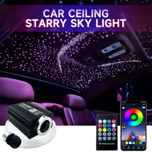 Car Starry Sky Light Auto Home Fiber Optic Lights Atmosphere Lamp Music Control Ceiling Lights RGB 12V 8 Colors DIY