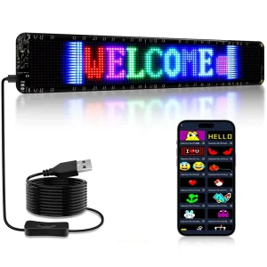 Car Window Light Flexible LED Display Screen Sign Smart App Programmable Soft LED Tick Board DIY Advertising Shop Office Sign