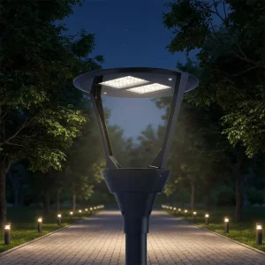 Catenary LED Aluminum Street Lamp Post 100W Post Top LED Garden Lights Housing IP65 Rated 120 Beam Angle 5000K Daylight