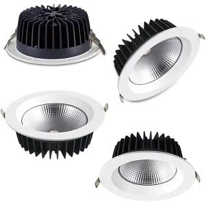 Ceiling Down Light COB LED Indoor 20W 30W 40W 60W CCT Dimmable Black Recess Down Light Commercial LED Down Lights