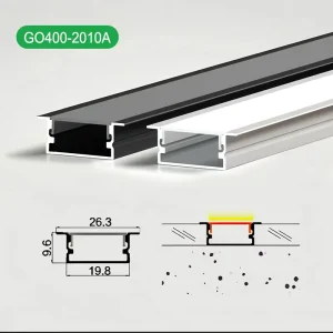 Ceiling Drywall LED Lights Recessed Black 1m 2m 3m Profile Aluminum Channel Plaster 1m LED Aluminium Profile