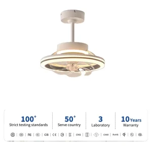 Ceiling Fan Lights Invisible Fan Lamp New Living Room Electric Fan Light Modern Dining Room Ceiling Fan Light Strong Wind Force