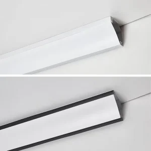Ceiling Free Wall Washer LED Profile Lamp T Profile Surface Mounted Aluminum 6000 Series 6000K Gypsum Top Corner Line Lamp for