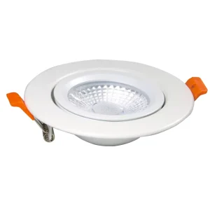 Ceiling Light Home 9W COB Spotlight Anti Glare Three Color Rotating Embedded LED Downlight