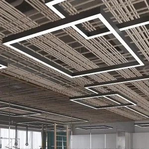 Ceiling Office Pendant Linear LED Batten Light 2.4m 8ft Hanging Profile Linear Light for Office
