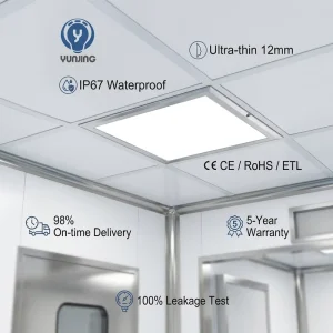 Ceiling Surface Mounted LED Clean Room Light 600*600 38W 56W Flat Lamp for GMP Clean Room Food Aerospace