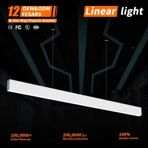 Ceiling mounted LED Linear Lights for Shopping Malls Gyms and Offices Energy saving 6000K Linear Lights