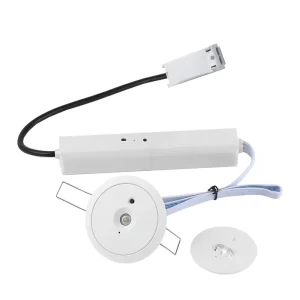 Central Battery Emergency Light 3Hrs UKCA Recessed Interchangeable Corridor Round Lenses Central Battery LED Emergency Lighting