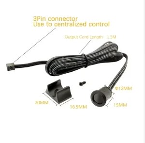 Centralized Control 12V IP34 60W Smart Door Motion Infrared Touch Sensor Switch ABS Material for Wardrobes Cabinets Single Door