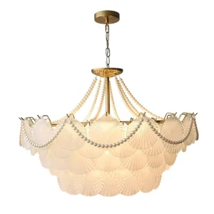 Chandelier Ceiling Light French Vintage Design Round Luxury Chandeliers Hotel Living Room Pendant Ceiling Light LED Glass