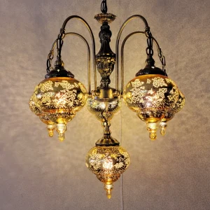 Chandelier Moroccan Pendant Lighting Turkish LED Handmade Glass Chandelier Art Deco Pendant Light
