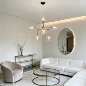 Chandelier Pendant Dining Room Modern Glass Lamp Gold Pendant Lights for Living Room