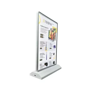 Charging LED Poster Frame Restaurant Tempered Glass Light Box Double Sided Display