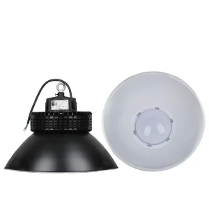 China 120lm W Black Aluminum Indoor Factories Warehouses 100w 150w 200w 240w UFO Highbay Light LED Canopy Light