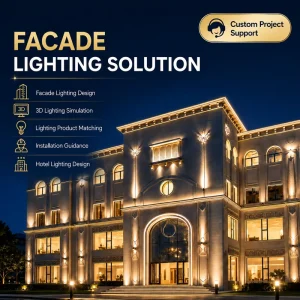 China Architectural Facade Lighting Supplier One Stop Hotel Commercial Building Outdoor LED Lighting Design Solution Project