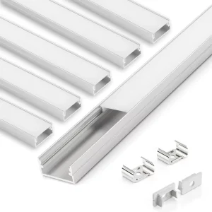 China Factory Direct Sale High-level Silver Recessed Extrusion Square Aluminium Housing Strip Light LED Profile