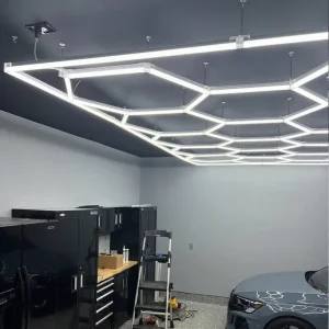 China Factory Individually Customized Hexagon Honey Comb LED Lights for Garage 15 Grid System