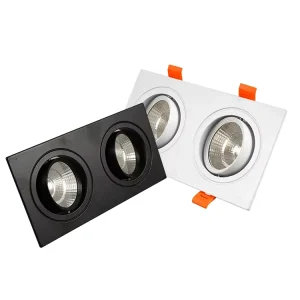 China Factory Price Adjustable Indoor Aluminum COB Square Recessed Ceiling Downlight Led Spotlight