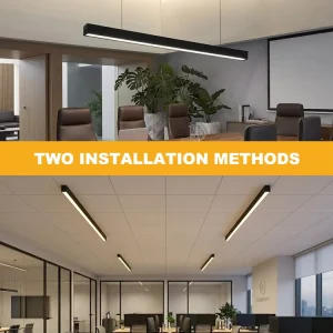 China Manufacturer Pendant Installation IP20 PC 48W 100-265V Tube Lights Hanging Lamp LED Linear Pendant Light