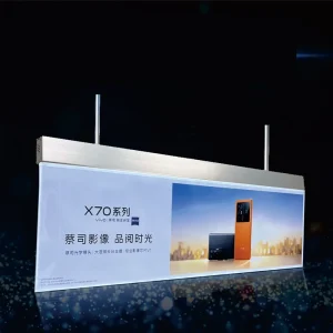 China Supplier Indoor Ultra Thin Double-Sided LED Signage Hanging Advertising Light Boxes