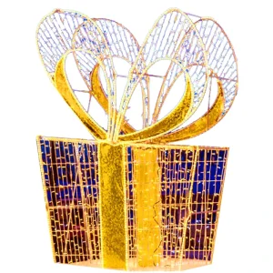 China Waterproof LED Christmas Themed Light Gift Box Outdoor Light Remote Landscape Home Decoration