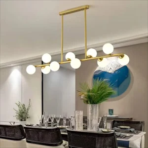 Chinese Style Light Luxury Villa American Modern Fashion Dining Room Staircase Chandelier Ball