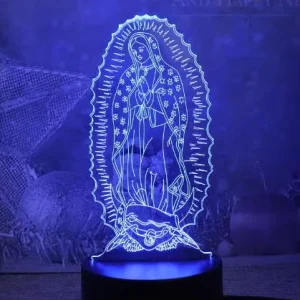 Christian LED Lamp Colorful Room Home Decor 3D God Cross Night Light for Birthday Easter Christmas Gifts