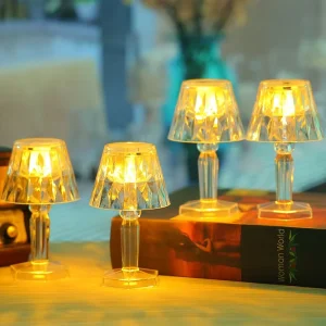 Christmas Decor Modern Creative Light Acrylic Small Table Lamp for Home Office