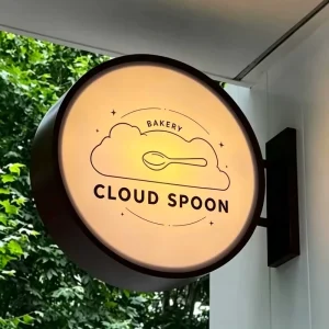 Circle Led Advertising Light Box Outdoor IP65 Waterproof Led Sign Box Double Sided Store Sign