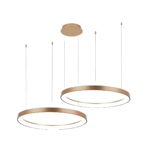 Circle Ring Aluminum Body with Plastic Lens Chandelier Light LED Pendant Light with 3CCT Color Temp for Hotel Bedroom Use