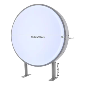 Circular 20in 24in Double Sided LED Light Box 50cm 60cm Custom Logo Advertising Signage for Restaurant Display