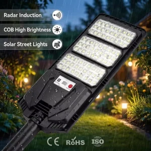 Classic Black 300W Integrated Solar Street Light ABS Waterproof Outdoor Lamp for Nigeria Modern Architecture Lighting