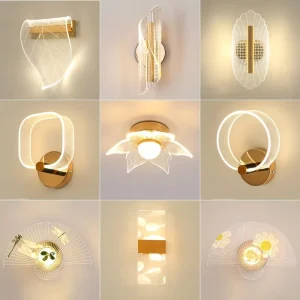Classic Versatile LED Wall Lamp Acrylic Bedside Light for Children’s Bedroom Living Room Versatile Background Wall Lighting