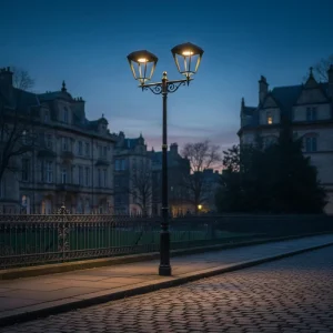 Classical Post Top Outdoor Lighting LED Street Light IP66 Outdoor Pillar Lamp for Villa Garden