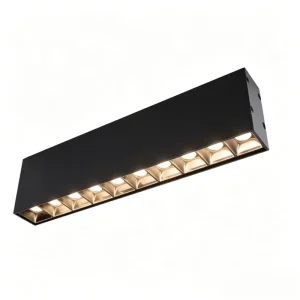Clean Modern Surface Fixed Linear Grille Light Anti Glare Spotlight for Art Gallery Boutique Shop Indoor Decoration