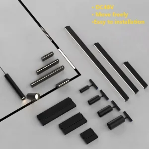 Cob Adjustable Track Light Shop Focus Lamp Bedroom Spot Led Magnetic 6w 12w 18w Gimbal Grille Light