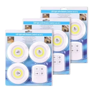 Cob Remote Control Tap Light 180 Grams 3+1 Bedside LED Night Lamp for Bedroom ABS Material Battery Powered for Wardrobe Cabinet