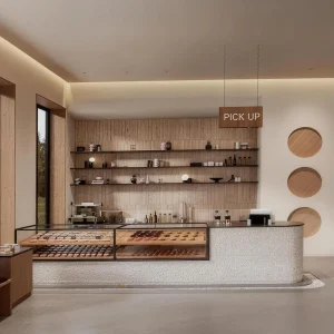 Coffee Shop Interior Design and Decoration Custom Modern Coffee Shop Counters Cafe Restaurant Furniture