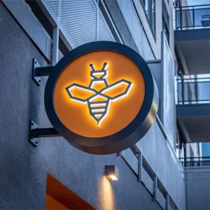 Coffee Shop Signage Outdoor LED Lighting Advertising Sign Custom Shape Acrylic Double Sided Light Box