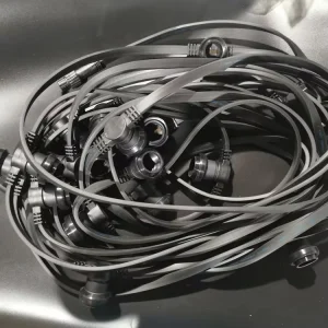 Cold Resistant Heavy Duty Strong Wire Garland Light 10m with 20 bulbs LED Festoon Light Outdoor