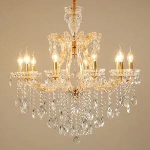 Colored Glass European Chandelier Living Rooms Wedding Events Decor Crystal Candle Chandeliers Parts